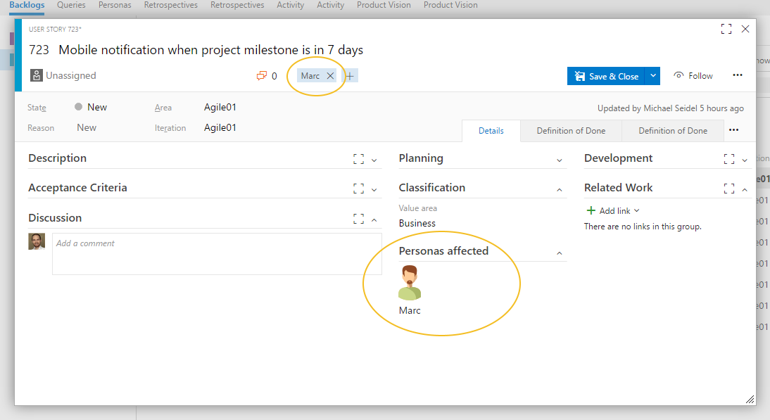 Screenshot assign personas alt text